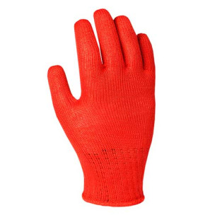 Робочі рукавички DOLONI 4130 червоні з точкою ПВХ Маки